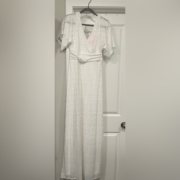 NWT Lilly Pulitzer Parigi Elbow Sleeve maxi dress in resort white - Picture 4 of 6